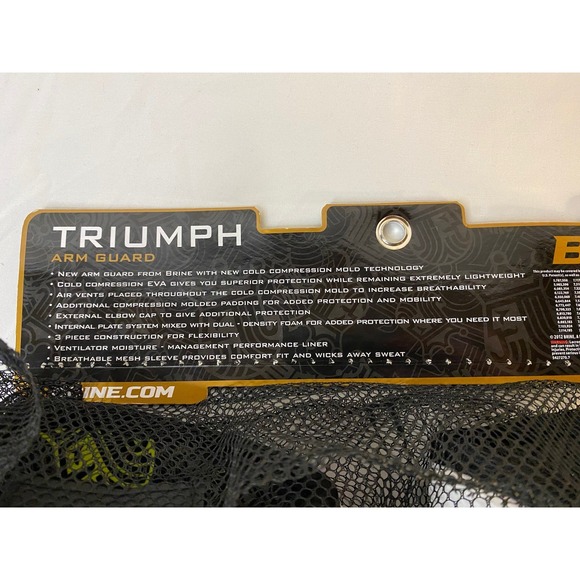 NEW OLD STOCK Brine Triumph 2 RED/ WHITE  Lacrosse Arm Guard  Pad Medium - Picture 5 of 5